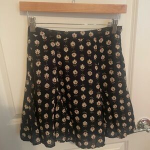 Billabong Black and Cream Mini Skater Skirt